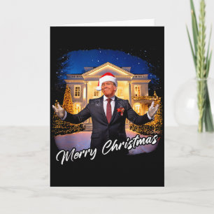 Frohe Weihnachten – Präsident Trump Santa Lustige Karte