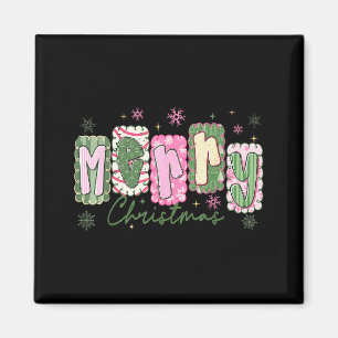 Frohe Weihnachten Preppy Girly Mädchen Frauen Kind Magnet