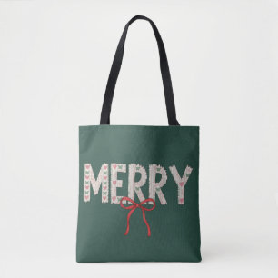 Frohe Weihnachten Preppy-Schleife Urlaub Coquette  Tasche