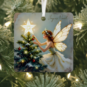Frohe Weihnachten Pretty Fairy Personalisierter Ornament Aus Metall