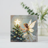 Frohe Weihnachten | Pretty Fairy Personalisiertes  (Stehend Vorderseite)