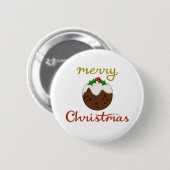 Frohe Weihnachten+Pudding Design Button (Vorne & Hinten)