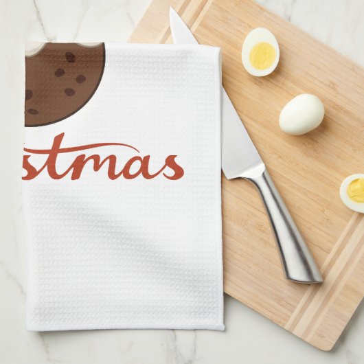 Frohe Weihnachten+Pudding Design Geschirrtuch (Viertel Falte)