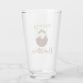 Frohe Weihnachten+Pudding Design Glas (Rückseite)