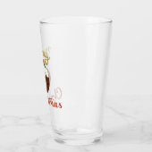 Frohe Weihnachten+Pudding Design Glas (Links)