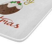Frohe Weihnachten+Pudding Design Schneidebrett (Ecke)