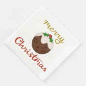 Frohe Weihnachten+Pudding Design Serviette (Ecke)