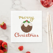 Frohe Weihnachten+Pudding Design Serviette (Beispiel)