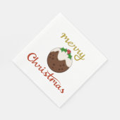 Frohe Weihnachten+Pudding Design Serviette (Ecke)