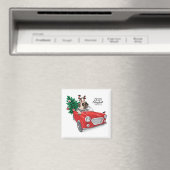 Frohe Weihnachten | Pug fährt Oldtimer Magnet (In Situ (Geschirrspüler))