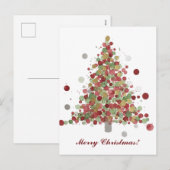 Frohe Weihnachten Pünktchen-Tannenbaum (Vorne/Hinten)