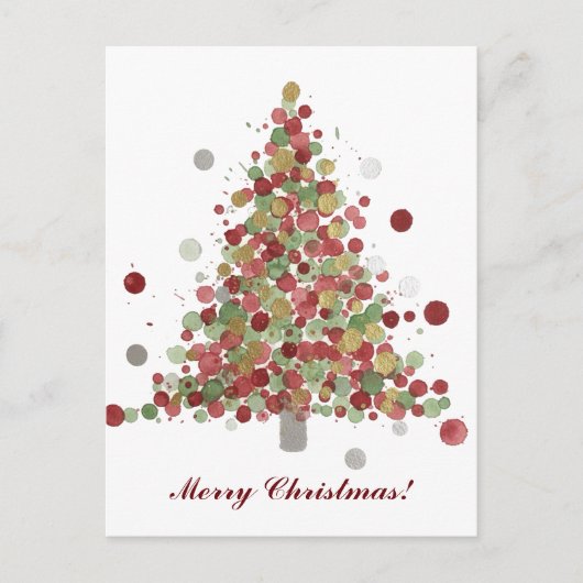 Frohe Weihnachten Pünktchen-Tannenbaum (Vorderseite)