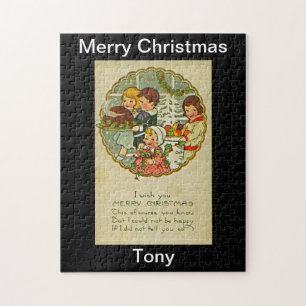 Frohe Weihnachten Puzzle-Design Puzzle