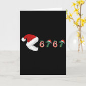 Frohe Weihnachten Pyjama Essen 67 Meme Sechs Siebe Karte (Gelbe Blume)