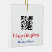 Frohe Weihnachten, QR-Code, Firmenname Keramikornament (Rechts)