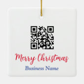 Frohe Weihnachten, QR-Code, Firmenname Keramikornament (Rückseite)