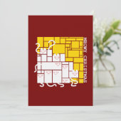 Frohe Weihnachten Quadrat Katzen Einladung (Stehend Vorderseite)
