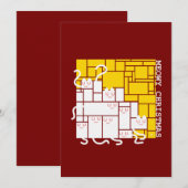 Frohe Weihnachten Quadrat Katzen Einladung (Vorne/Hinten)