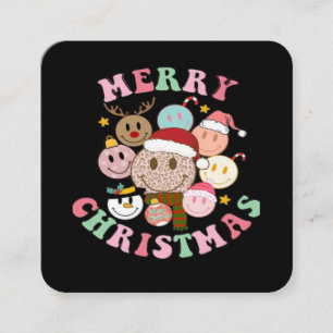 Frohe Weihnachten Quadratische Visitenkarte