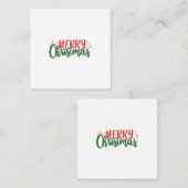 Frohe Weihnachten Quadratische Visitenkarte (Vorne/Hinten)