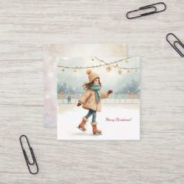 Frohe Weihnachten! Quadratische Visitenkarte