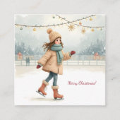 Frohe Weihnachten! Quadratische Visitenkarte (Vorderseite)