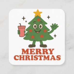 Frohe Weihnachten  Quadratische Visitenkarte