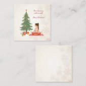 Frohe Weihnachten! Quadratische Visitenkarte (Vorne/Hinten)