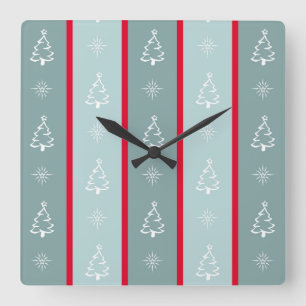 Frohe Weihnachten Quadratische Wanduhr