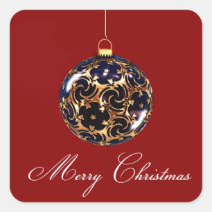 Frohe Weihnachten Quadratischer Aufkleber