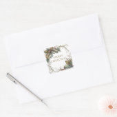 Frohe Weihnachten Quadratischer Aufkleber (Umschlag)