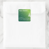 Frohe Weihnachten Quadratischer Aufkleber (Tasche)