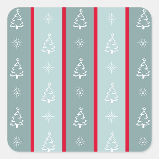 Frohe Weihnachten Quadratischer Aufkleber (Vorderseite)