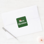 Frohe Weihnachten Quadratischer Aufkleber (Umschlag)