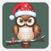 Frohe Weihnachten Quadratischer Aufkleber (Vorderseite)