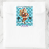 Frohe Weihnachten Quadratischer Aufkleber (Tasche)