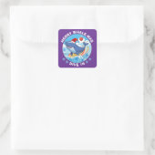 Frohe Weihnachten Quadratischer Aufkleber (Tasche)