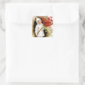 Frohe Weihnachten Quadratischer Aufkleber (Tasche)