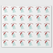 Frohe Weihnachten! Quallen Geschenkpapier (Flach)