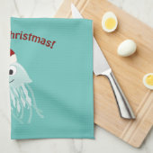 Frohe Weihnachten! Quallen Geschirrtuch (Viertel Falte)