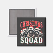 Frohe Weihnachten Raccoon Weihnachtsmannmütze Lieb Magnet (Vorderseite/Rückseite)