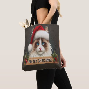 Frohe Weihnachten Ragdoll Cat, Xmas Santa Ragdoll Tasche