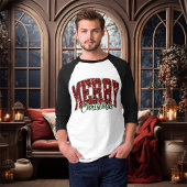 Frohe Weihnachten Ragland Sleeve T - Shirt