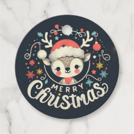 Frohe Weihnachten Raindeer Favor Tags Geschenkanhänger