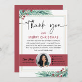 Frohe Weihnachten Real Anwesen Foto Vielen Dank, d Einladung (Vorne/Hinten)