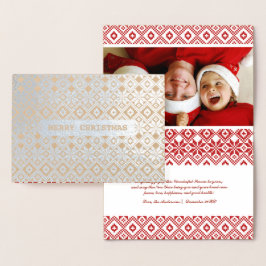 Frohe Weihnachten Real Foil Luxury Custom Foto Car Folienkarte