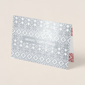 Frohe Weihnachten Real Foil Luxury Custom Foto Car Folienkarte (Vorderseite)