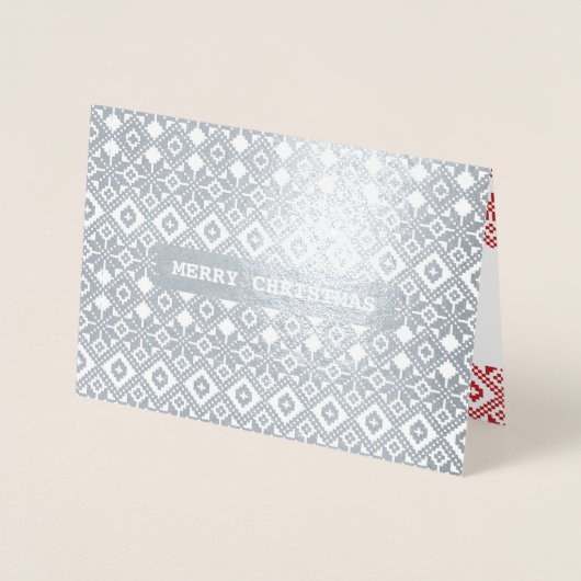 Frohe Weihnachten Real Foil Luxury Custom Foto Car Folienkarte (Vorderseite)