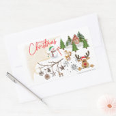 Frohe Weihnachten Rechteckiger Aufkleber (Umschlag)