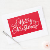 Frohe Weihnachten Rechteckiger Aufkleber (Umschlag)